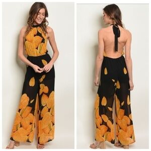 New jumpsuit attractive in black/mustard